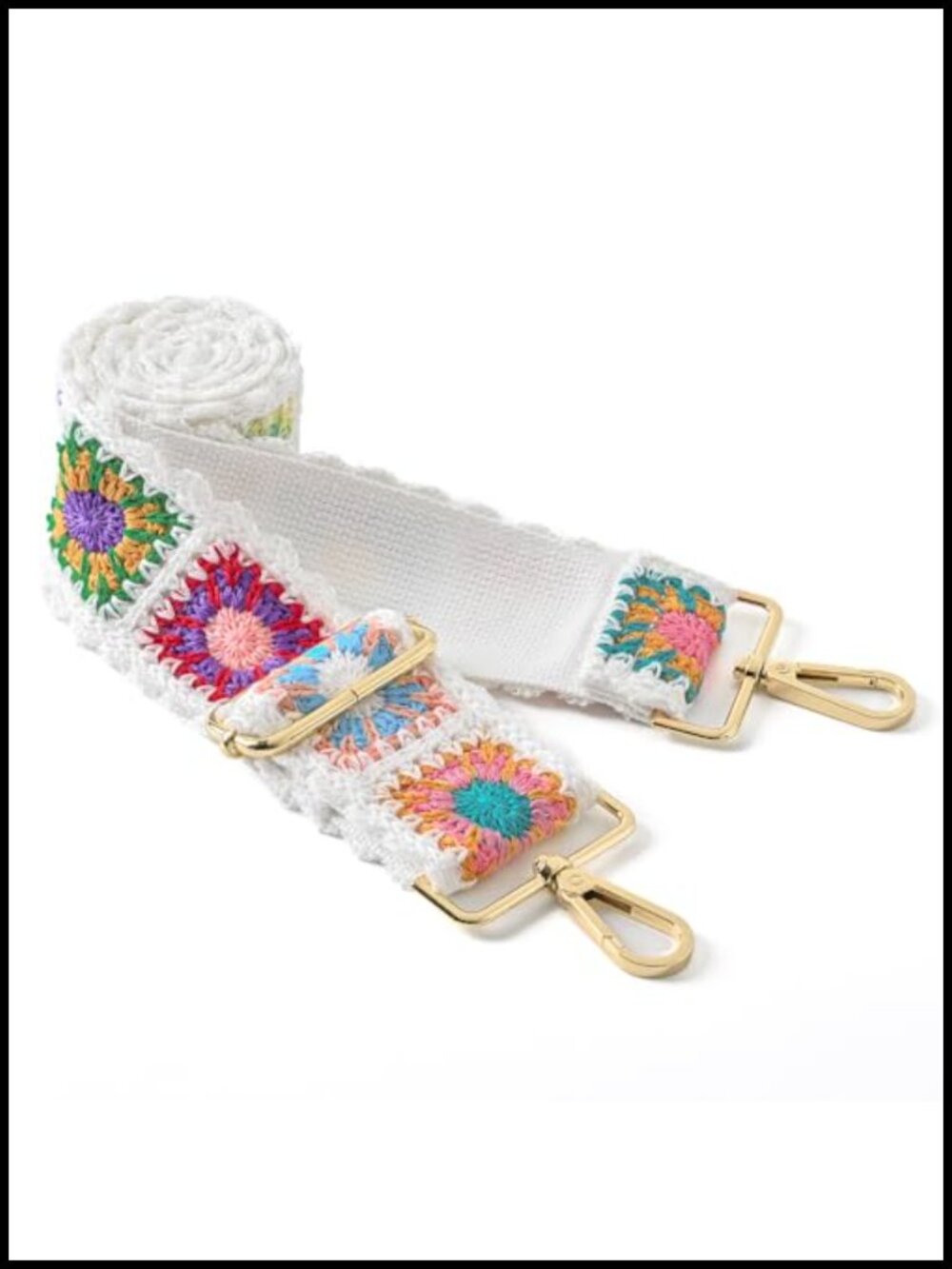 Crochet Purse Strap Adjustable Crossbody Bag Strap Cotton Wide Replacement